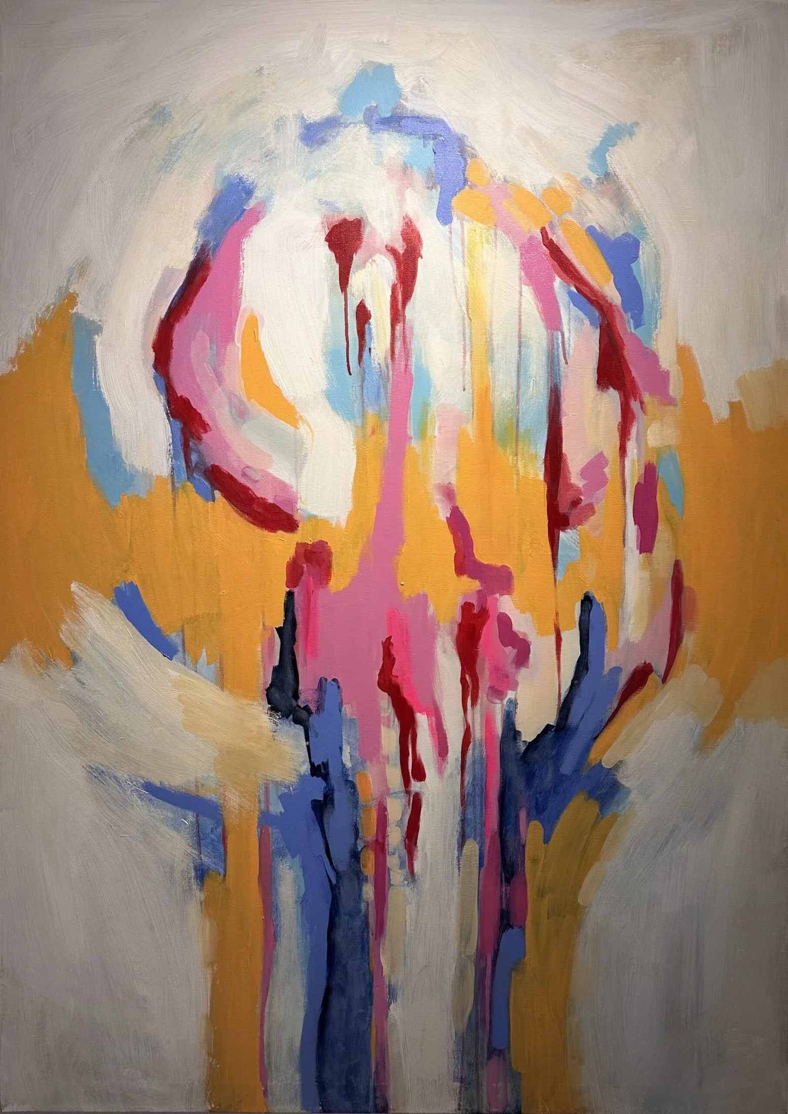 „Mantodea“ von Anna Collet, Acryl auf Leinwand, 120×100 cm, 2022