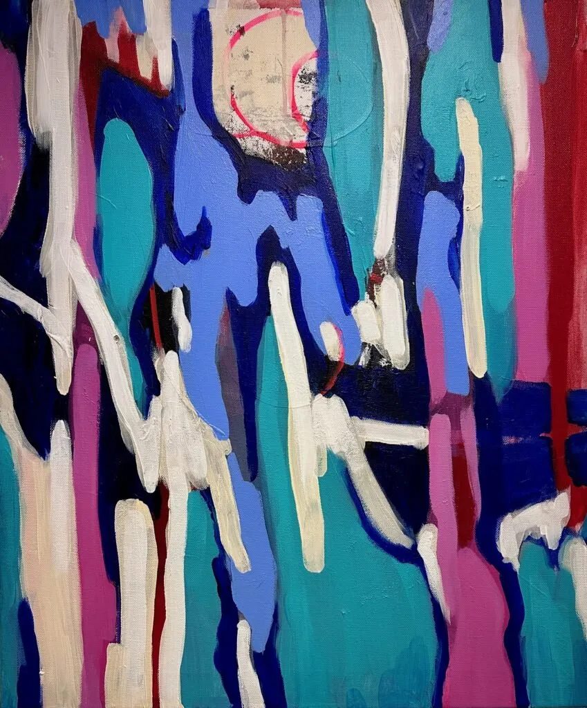„New Order“ von Anna Collet, Acryl auf Leinwand, 50×60 cm, 2022