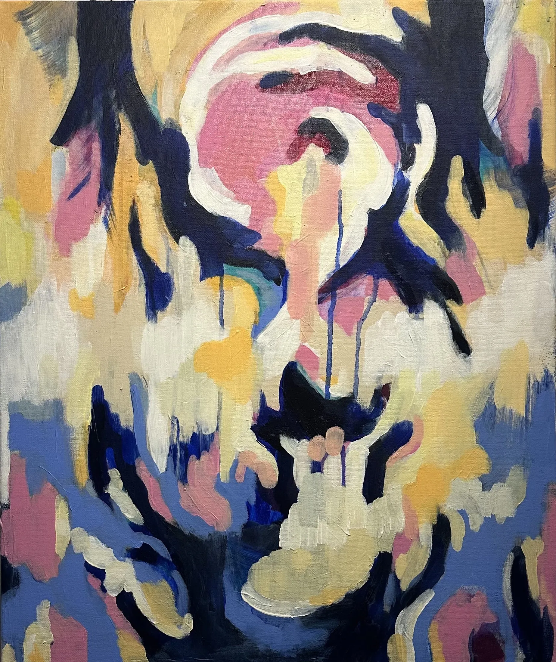 „Fragmente“ von Anna Collet, Acryl auf Leinwand, 50×60 cm, 2022