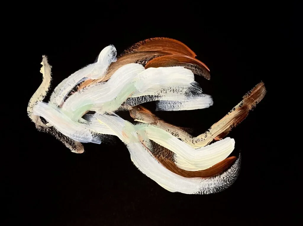 „Wabern“ von Anna Collet, Acryl auf Mixed-Media-Papier, A4, 2023