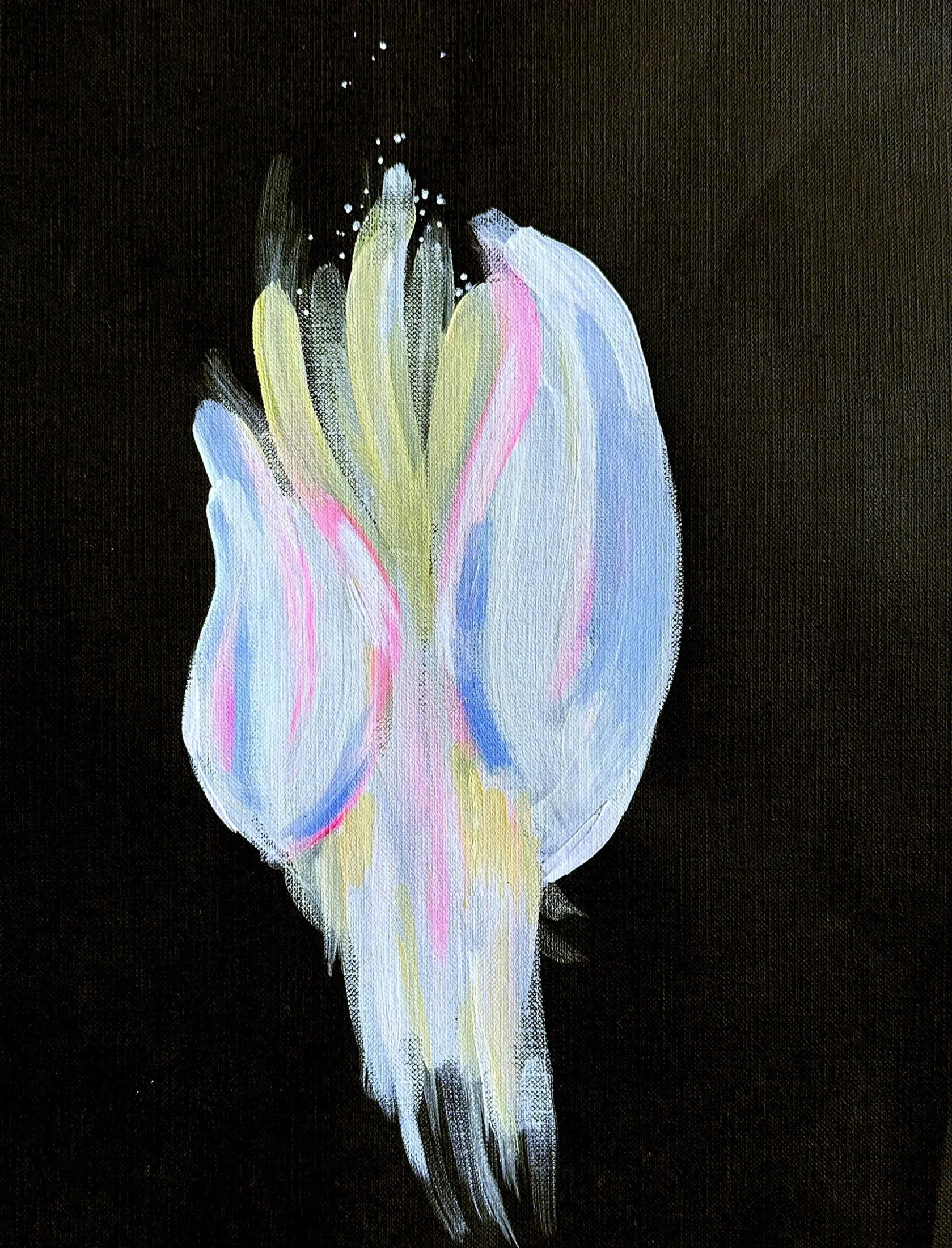 „Underwater“ von Anna Collet, Acryl auf Mixed-Media-Papier, A4, 2022